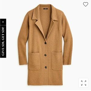 J CREW, NWT, SWEATER JACKET, BROWN